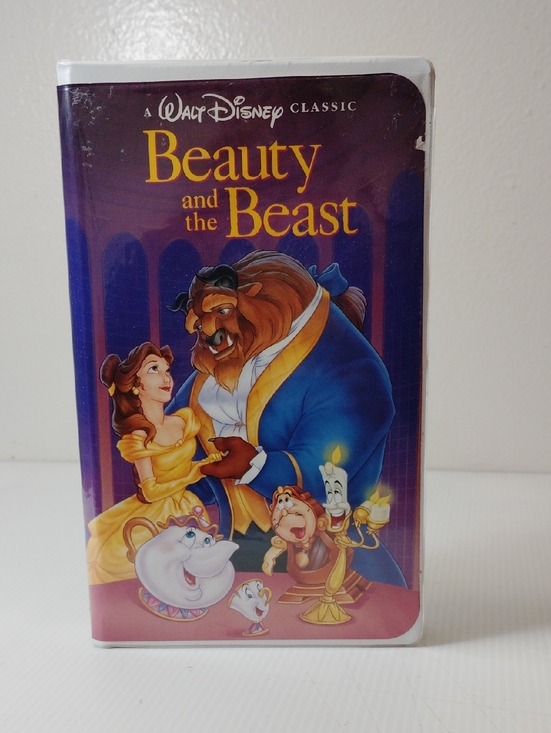 Disney Other - Walt Disney Beauty and the Beast VHS Cover - Purple & Gold Artwork Black Diamond